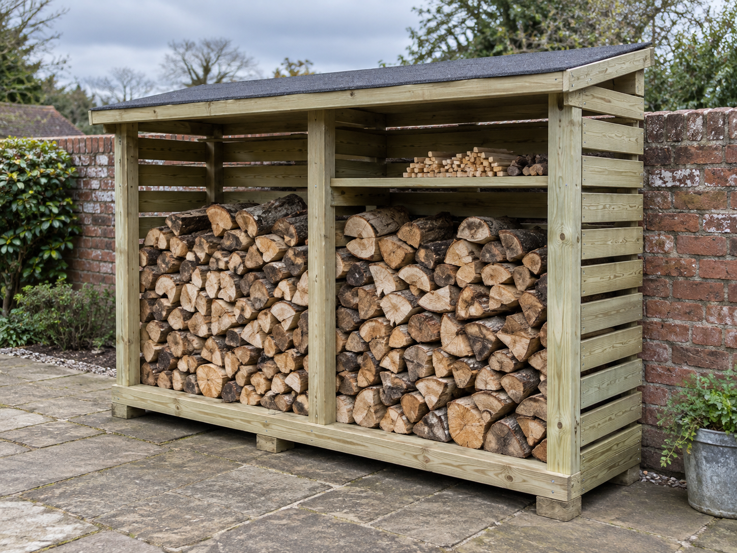 The Yard Store large pent-roof timber log store